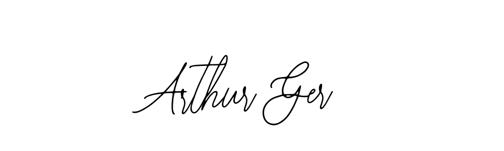 The best way (Bearetta-2O07w) to make a short signature is to pick only two or three words in your name. The name Arthur Ger include a total of six letters. For converting this name. Arthur Ger signature style 12 images and pictures png