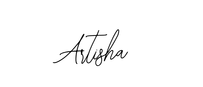 Use a signature maker to create a handwritten signature online. With this signature software, you can design (Bearetta-2O07w) your own signature for name Artisha. Artisha signature style 12 images and pictures png