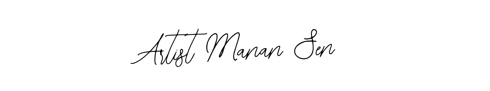 How to make Artist Manan Sen name signature. Use Bearetta-2O07w style for creating short signs online. This is the latest handwritten sign. Artist Manan Sen signature style 12 images and pictures png