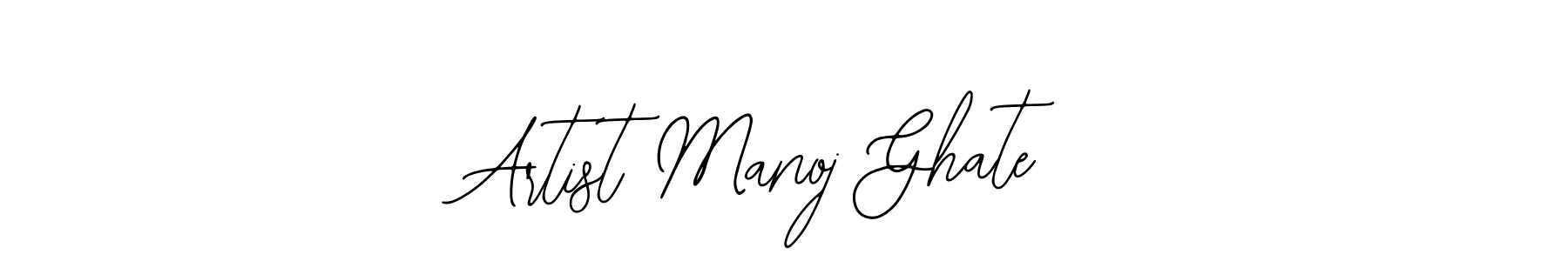 How to make Artist Manoj Ghate name signature. Use Bearetta-2O07w style for creating short signs online. This is the latest handwritten sign. Artist Manoj Ghate signature style 12 images and pictures png