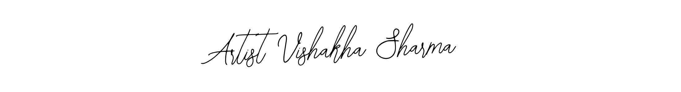 How to make Artist Vishakha Sharma name signature. Use Bearetta-2O07w style for creating short signs online. This is the latest handwritten sign. Artist Vishakha Sharma signature style 12 images and pictures png