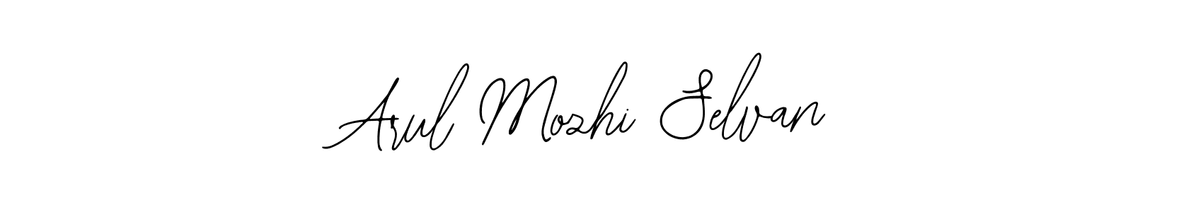 How to make Arul Mozhi Selvan name signature. Use Bearetta-2O07w style for creating short signs online. This is the latest handwritten sign. Arul Mozhi Selvan signature style 12 images and pictures png