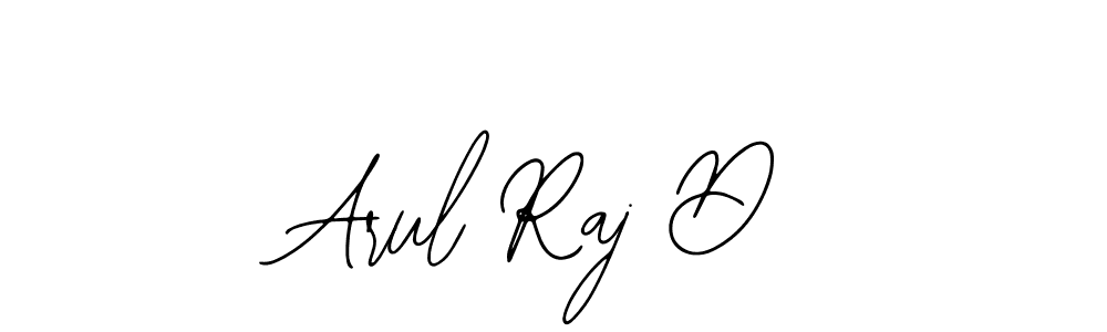 How to make Arul Raj D name signature. Use Bearetta-2O07w style for creating short signs online. This is the latest handwritten sign. Arul Raj D signature style 12 images and pictures png