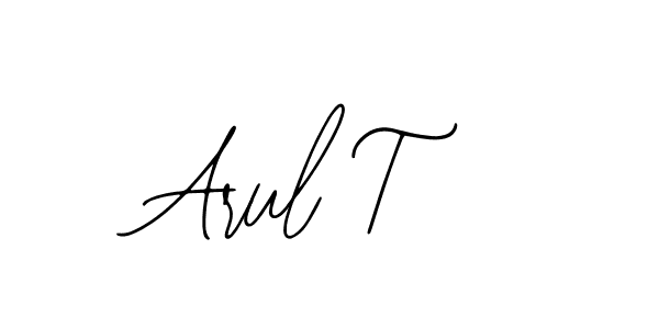 Use a signature maker to create a handwritten signature online. With this signature software, you can design (Bearetta-2O07w) your own signature for name Arul T. Arul T signature style 12 images and pictures png