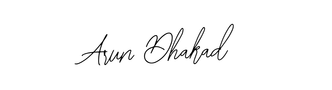 How to make Arun Dhakad name signature. Use Bearetta-2O07w style for creating short signs online. This is the latest handwritten sign. Arun Dhakad signature style 12 images and pictures png