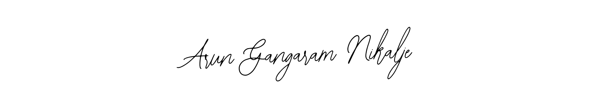 You should practise on your own different ways (Bearetta-2O07w) to write your name (Arun Gangaram Nikalje) in signature. don't let someone else do it for you. Arun Gangaram Nikalje signature style 12 images and pictures png