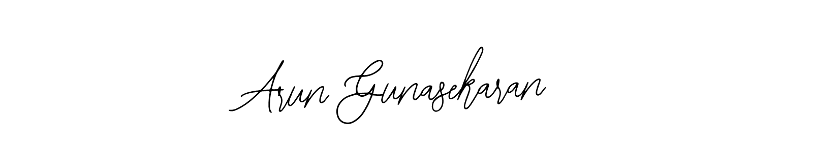 Design your own signature with our free online signature maker. With this signature software, you can create a handwritten (Bearetta-2O07w) signature for name Arun Gunasekaran. Arun Gunasekaran signature style 12 images and pictures png
