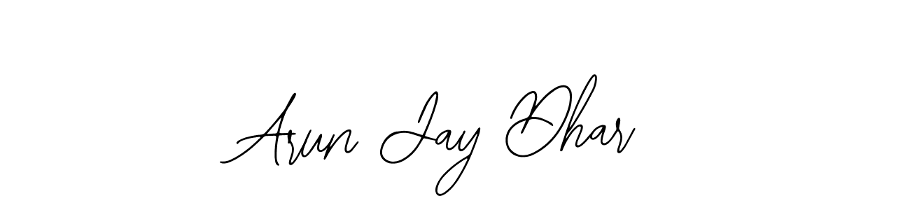 Also You can easily find your signature by using the search form. We will create Arun Jay Dhar name handwritten signature images for you free of cost using Bearetta-2O07w sign style. Arun Jay Dhar signature style 12 images and pictures png