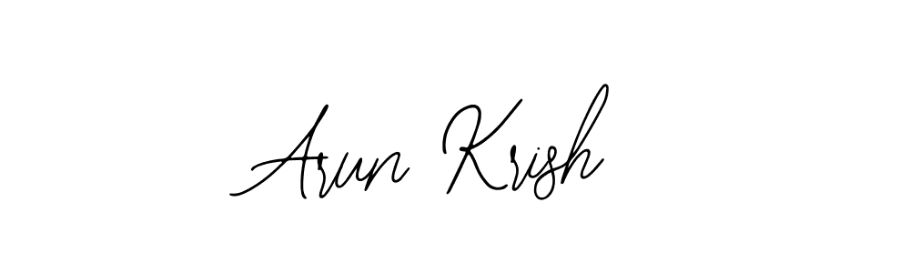 Design your own signature with our free online signature maker. With this signature software, you can create a handwritten (Bearetta-2O07w) signature for name Arun Krish. Arun Krish signature style 12 images and pictures png