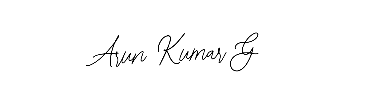 Design your own signature with our free online signature maker. With this signature software, you can create a handwritten (Bearetta-2O07w) signature for name Arun Kumar G. Arun Kumar G signature style 12 images and pictures png