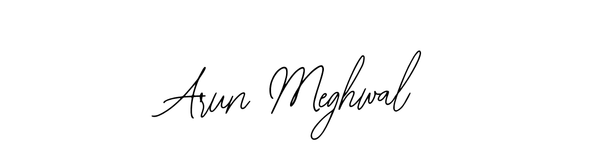 Use a signature maker to create a handwritten signature online. With this signature software, you can design (Bearetta-2O07w) your own signature for name Arun Meghwal. Arun Meghwal signature style 12 images and pictures png