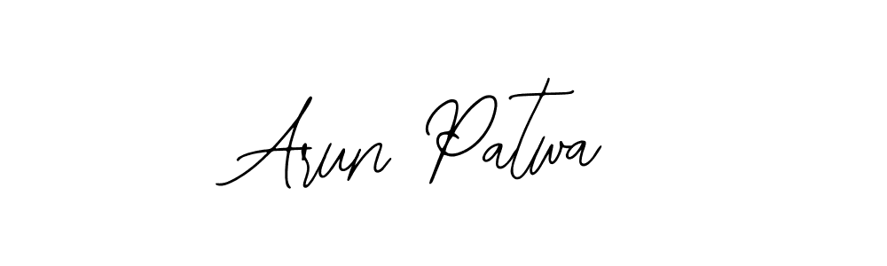 How to make Arun Patwa name signature. Use Bearetta-2O07w style for creating short signs online. This is the latest handwritten sign. Arun Patwa signature style 12 images and pictures png