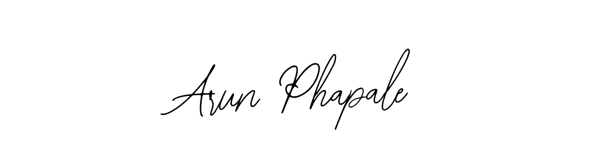 Design your own signature with our free online signature maker. With this signature software, you can create a handwritten (Bearetta-2O07w) signature for name Arun Phapale. Arun Phapale signature style 12 images and pictures png