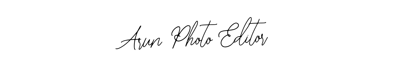 if you are searching for the best signature style for your name Arun Photo Editor. so please give up your signature search. here we have designed multiple signature styles  using Bearetta-2O07w. Arun Photo Editor signature style 12 images and pictures png