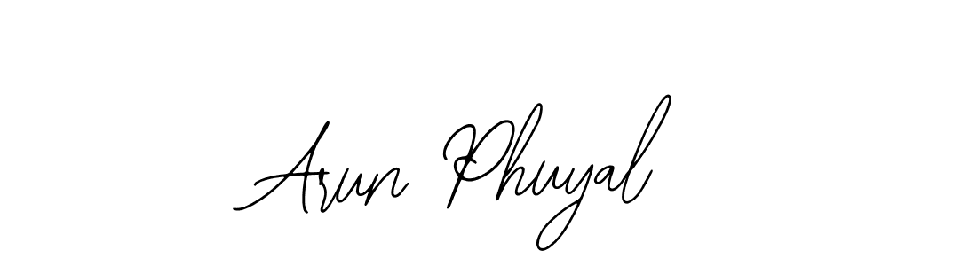 Similarly Bearetta-2O07w is the best handwritten signature design. Signature creator online .You can use it as an online autograph creator for name Arun Phuyal. Arun Phuyal signature style 12 images and pictures png