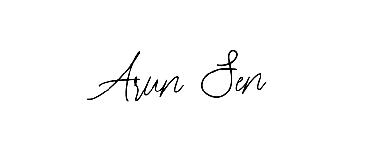 How to make Arun Sen name signature. Use Bearetta-2O07w style for creating short signs online. This is the latest handwritten sign. Arun Sen signature style 12 images and pictures png
