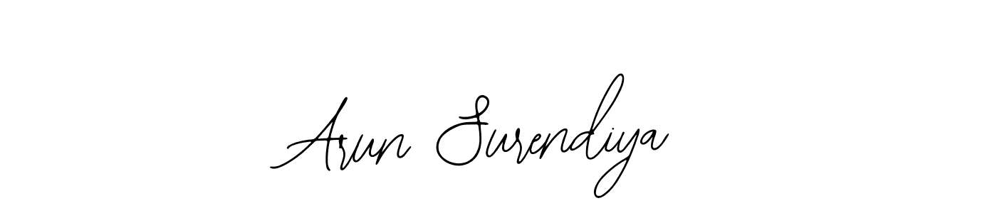 How to make Arun Surendiya name signature. Use Bearetta-2O07w style for creating short signs online. This is the latest handwritten sign. Arun Surendiya signature style 12 images and pictures png