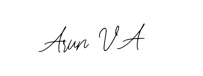 Also You can easily find your signature by using the search form. We will create Arun V A name handwritten signature images for you free of cost using Bearetta-2O07w sign style. Arun V A signature style 12 images and pictures png