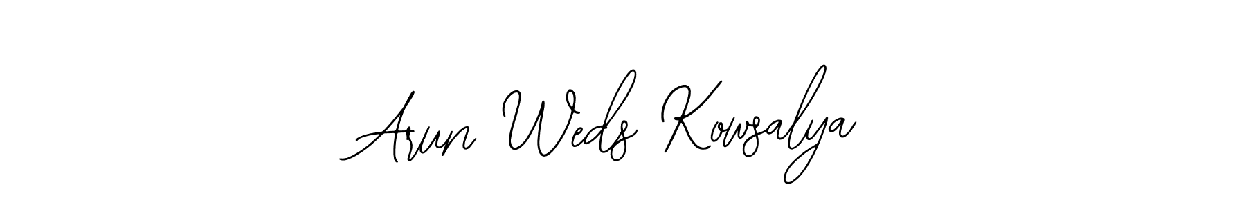 How to Draw Arun Weds Kowsalya signature style? Bearetta-2O07w is a latest design signature styles for name Arun Weds Kowsalya. Arun Weds Kowsalya signature style 12 images and pictures png