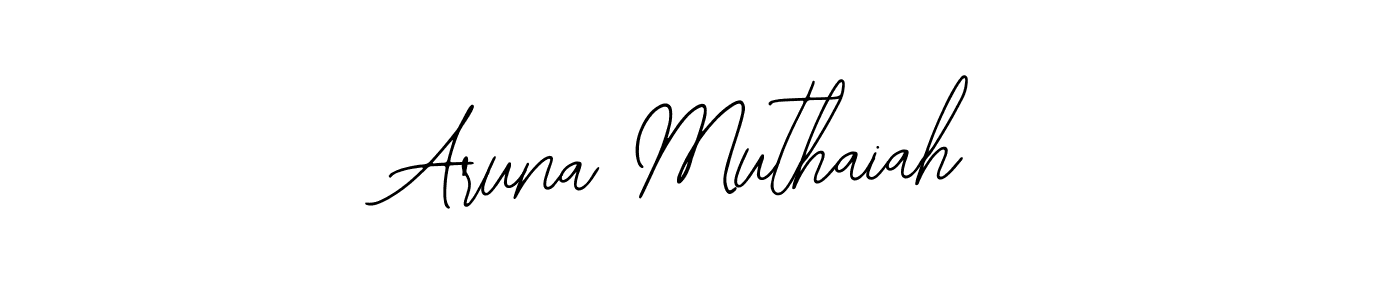 Make a beautiful signature design for name Aruna Muthaiah. With this signature (Bearetta-2O07w) style, you can create a handwritten signature for free. Aruna Muthaiah signature style 12 images and pictures png