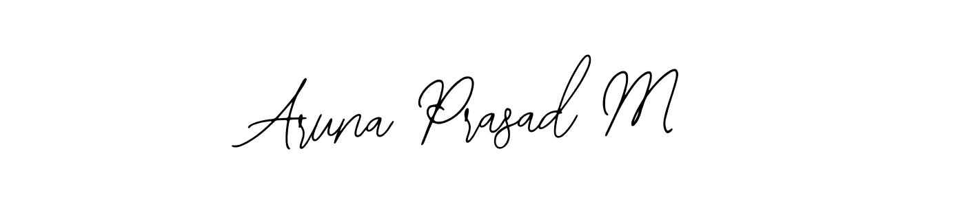 Similarly Bearetta-2O07w is the best handwritten signature design. Signature creator online .You can use it as an online autograph creator for name Aruna Prasad M. Aruna Prasad M signature style 12 images and pictures png