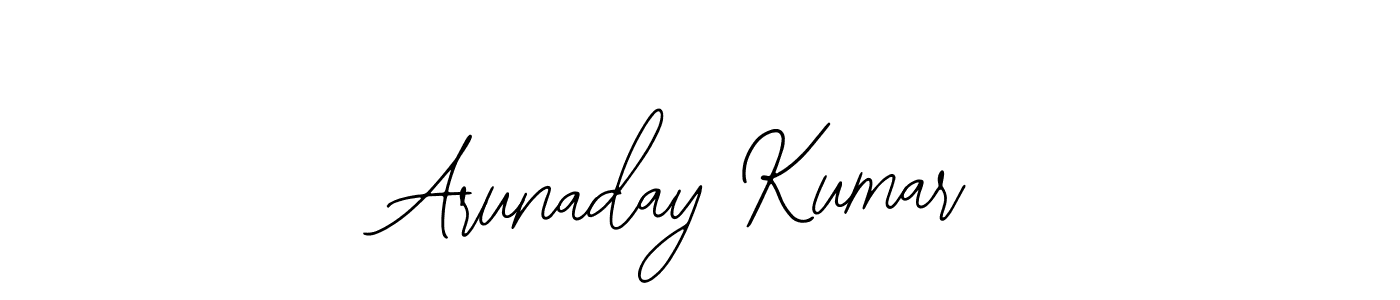 You should practise on your own different ways (Bearetta-2O07w) to write your name (Arunaday Kumar) in signature. don't let someone else do it for you. Arunaday Kumar signature style 12 images and pictures png
