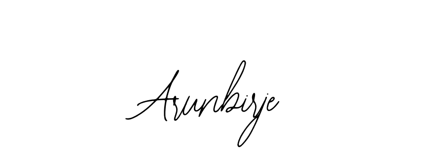 Design your own signature with our free online signature maker. With this signature software, you can create a handwritten (Bearetta-2O07w) signature for name Arunbirje. Arunbirje signature style 12 images and pictures png