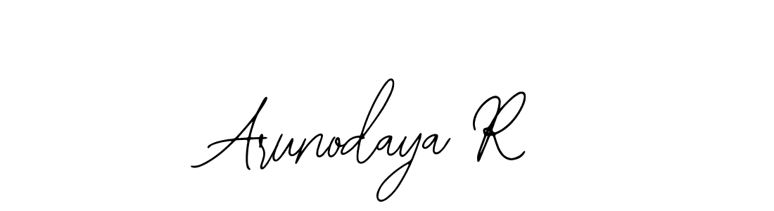 Also You can easily find your signature by using the search form. We will create Arunodaya R name handwritten signature images for you free of cost using Bearetta-2O07w sign style. Arunodaya R signature style 12 images and pictures png