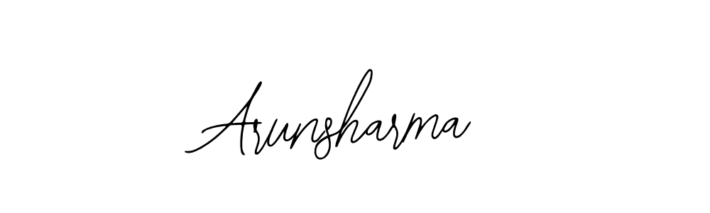 Use a signature maker to create a handwritten signature online. With this signature software, you can design (Bearetta-2O07w) your own signature for name Arunsharma. Arunsharma signature style 12 images and pictures png