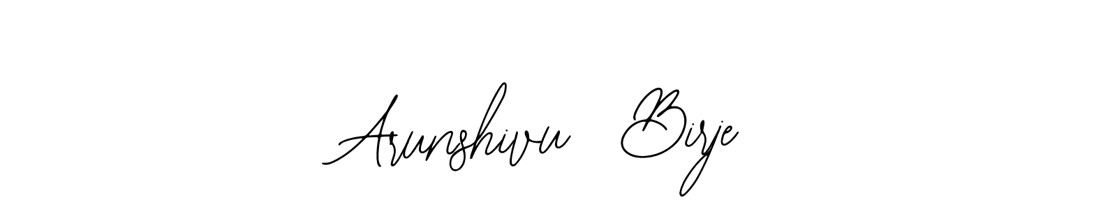 Bearetta-2O07w is a professional signature style that is perfect for those who want to add a touch of class to their signature. It is also a great choice for those who want to make their signature more unique. Get Arunshivu  Birje name to fancy signature for free. Arunshivu  Birje signature style 12 images and pictures png