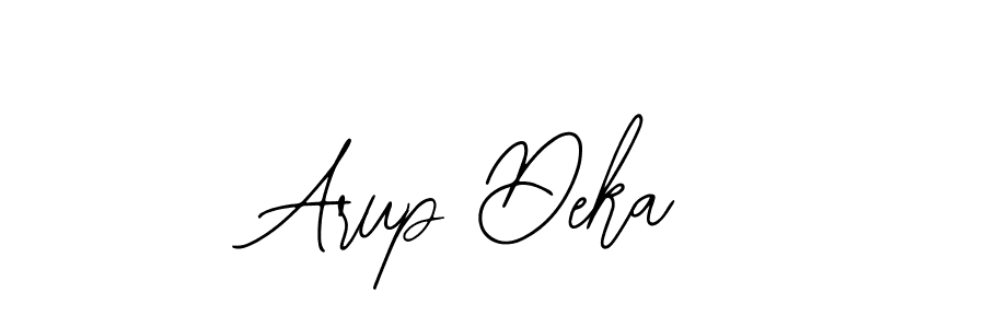 You should practise on your own different ways (Bearetta-2O07w) to write your name (Arup Deka) in signature. don't let someone else do it for you. Arup Deka signature style 12 images and pictures png