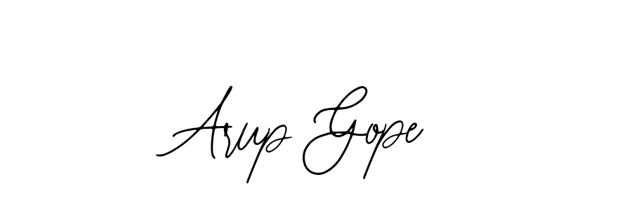 You should practise on your own different ways (Bearetta-2O07w) to write your name (Arup Gope) in signature. don't let someone else do it for you. Arup Gope signature style 12 images and pictures png