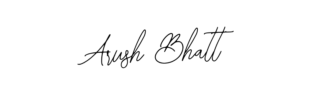 How to make Arush Bhatt name signature. Use Bearetta-2O07w style for creating short signs online. This is the latest handwritten sign. Arush Bhatt signature style 12 images and pictures png