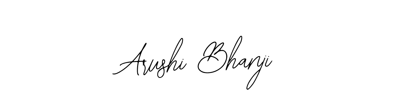 How to make Arushi Bhanji name signature. Use Bearetta-2O07w style for creating short signs online. This is the latest handwritten sign. Arushi Bhanji signature style 12 images and pictures png