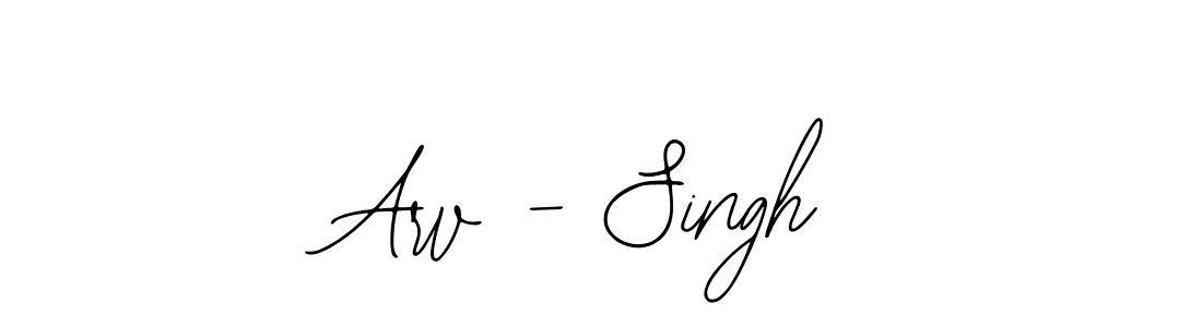 if you are searching for the best signature style for your name Arv - Singh. so please give up your signature search. here we have designed multiple signature styles  using Bearetta-2O07w. Arv - Singh signature style 12 images and pictures png