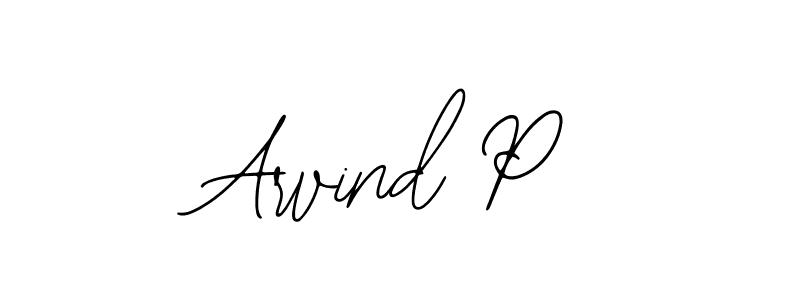 Design your own signature with our free online signature maker. With this signature software, you can create a handwritten (Bearetta-2O07w) signature for name Arvind P. Arvind P signature style 12 images and pictures png