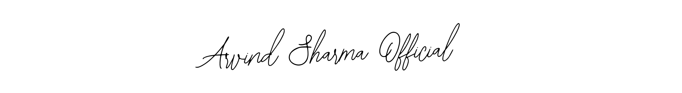 Create a beautiful signature design for name Arvind Sharma Official. With this signature (Bearetta-2O07w) fonts, you can make a handwritten signature for free. Arvind Sharma Official signature style 12 images and pictures png