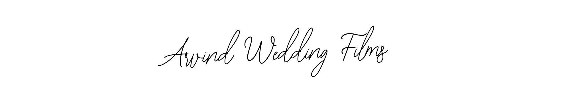 Arvind Wedding Films stylish signature style. Best Handwritten Sign (Bearetta-2O07w) for my name. Handwritten Signature Collection Ideas for my name Arvind Wedding Films. Arvind Wedding Films signature style 12 images and pictures png