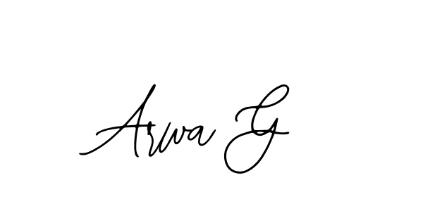 Similarly Bearetta-2O07w is the best handwritten signature design. Signature creator online .You can use it as an online autograph creator for name Arwa G. Arwa G signature style 12 images and pictures png