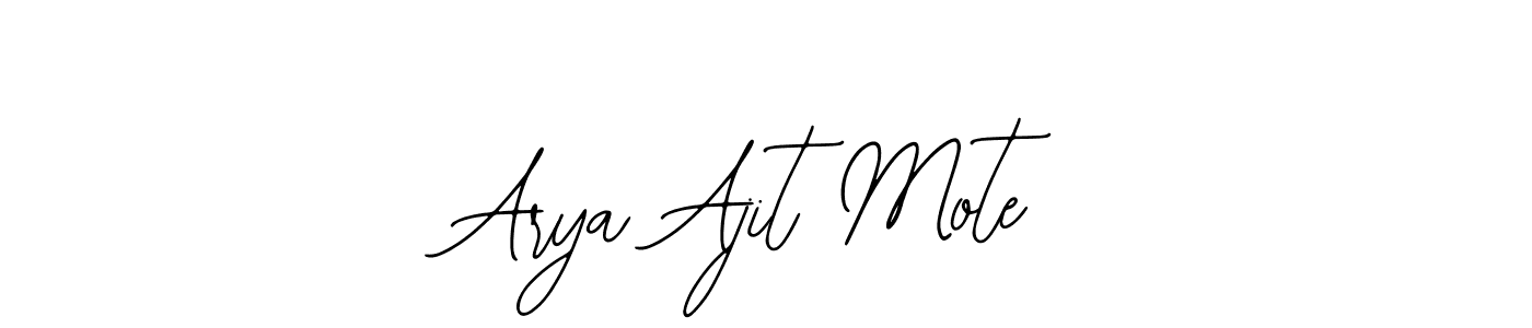 Create a beautiful signature design for name Arya Ajit Mote. With this signature (Bearetta-2O07w) fonts, you can make a handwritten signature for free. Arya Ajit Mote signature style 12 images and pictures png