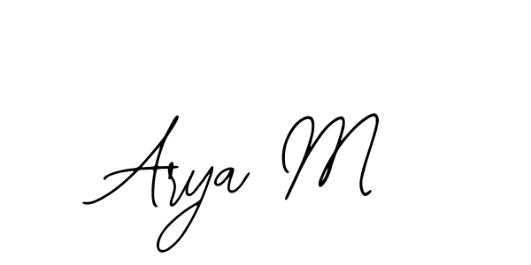 Design your own signature with our free online signature maker. With this signature software, you can create a handwritten (Bearetta-2O07w) signature for name Arya M. Arya M signature style 12 images and pictures png