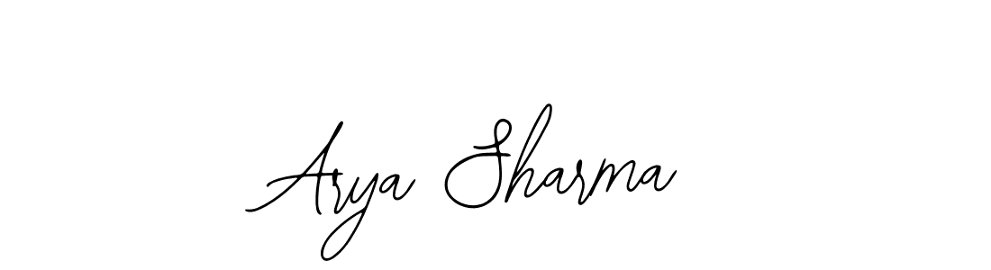 You should practise on your own different ways (Bearetta-2O07w) to write your name (Arya Sharma) in signature. don't let someone else do it for you. Arya Sharma signature style 12 images and pictures png