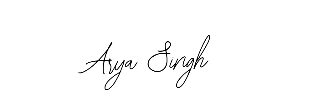 You should practise on your own different ways (Bearetta-2O07w) to write your name (Arya Singh) in signature. don't let someone else do it for you. Arya Singh signature style 12 images and pictures png