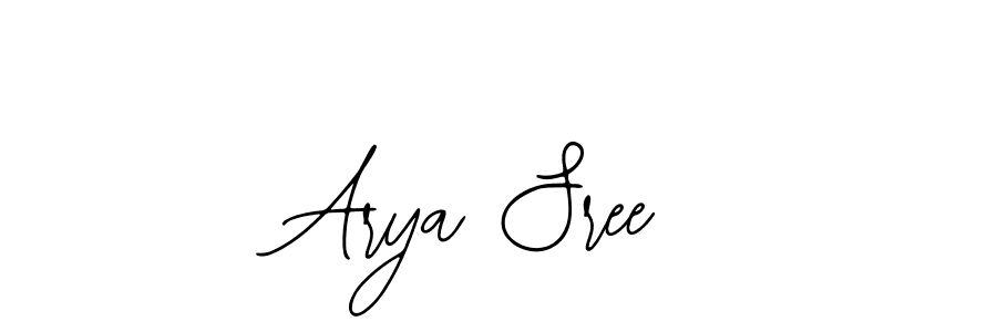 Use a signature maker to create a handwritten signature online. With this signature software, you can design (Bearetta-2O07w) your own signature for name Arya Sree. Arya Sree signature style 12 images and pictures png