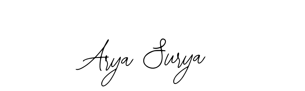 Design your own signature with our free online signature maker. With this signature software, you can create a handwritten (Bearetta-2O07w) signature for name Arya Surya. Arya Surya signature style 12 images and pictures png