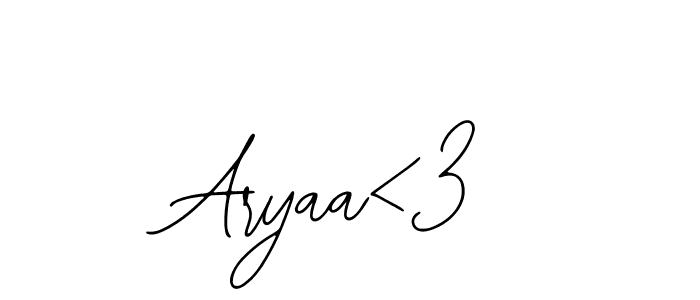 Use a signature maker to create a handwritten signature online. With this signature software, you can design (Bearetta-2O07w) your own signature for name Aryaa<3. Aryaa<3 signature style 12 images and pictures png