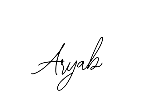 Design your own signature with our free online signature maker. With this signature software, you can create a handwritten (Bearetta-2O07w) signature for name Aryab. Aryab signature style 12 images and pictures png