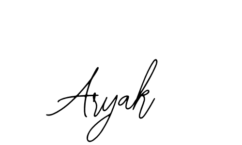 How to make Aryak name signature. Use Bearetta-2O07w style for creating short signs online. This is the latest handwritten sign. Aryak signature style 12 images and pictures png