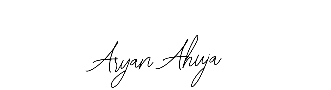 How to make Aryan Ahuja name signature. Use Bearetta-2O07w style for creating short signs online. This is the latest handwritten sign. Aryan Ahuja signature style 12 images and pictures png