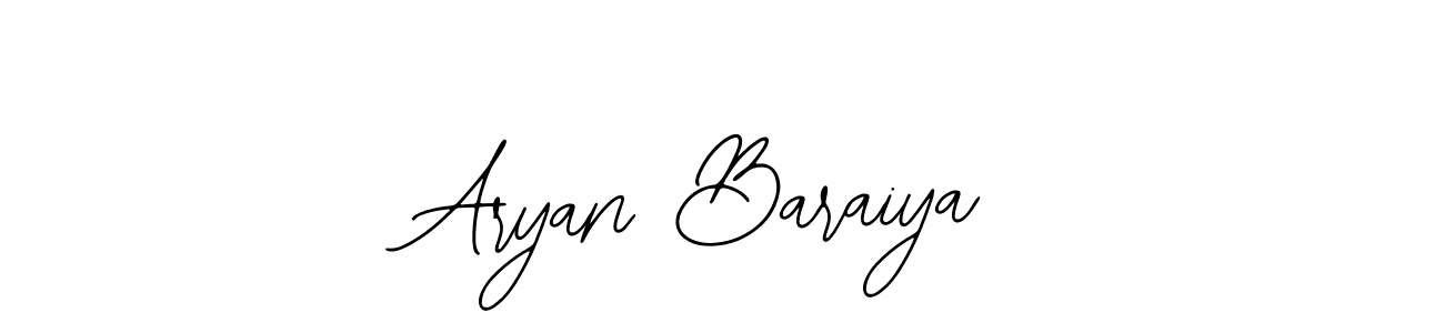Design your own signature with our free online signature maker. With this signature software, you can create a handwritten (Bearetta-2O07w) signature for name Aryan Baraiya. Aryan Baraiya signature style 12 images and pictures png